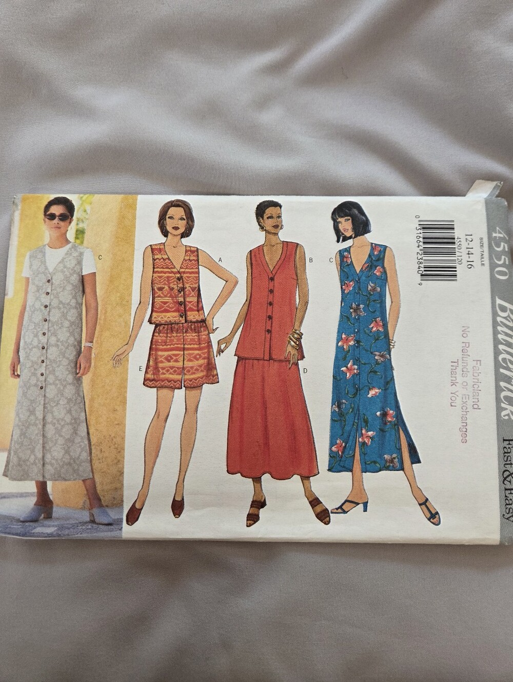 Butterick 4550 Sewing Pattern